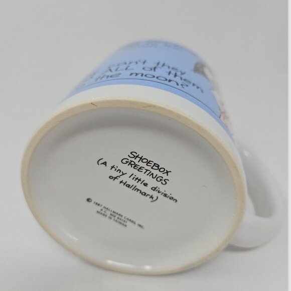 Vintage Hallmark Coffee Mug Shoebox Greetings Send All Men To The Moon Humorous - Picture 3 of 5